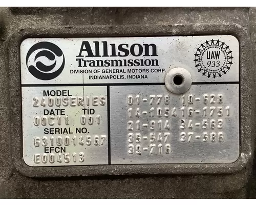 ALLISON 2400 SERIES Transmission Assembly