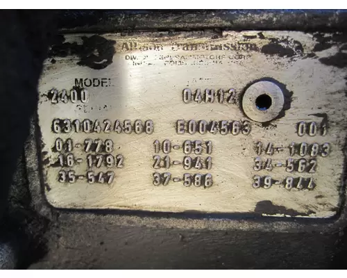 ALLISON 2400 TRANSMISSION ASSEMBLY