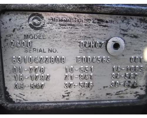 ALLISON 2400 TRANSMISSION ASSEMBLY
