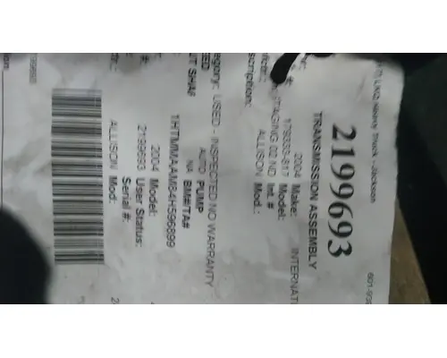 ALLISON 2400 TRANSMISSION ASSEMBLY