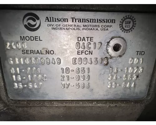 ALLISON 2400 Transmission