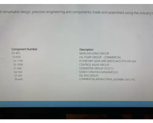 ALLISON 2500PTS Transmission Assembly