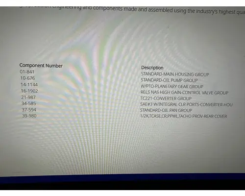 ALLISON 2750RDS Transmission Assembly