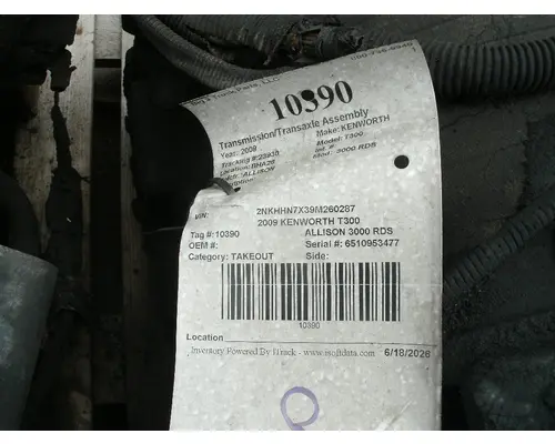 ALLISON 3000 RDS TransmissionTransaxle Assembly