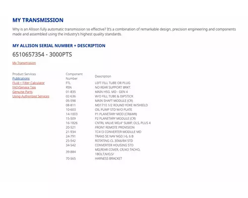 ALLISON 3000PTS Transmission Assembly