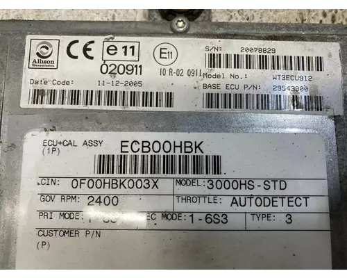 ALLISON 3000 Transmission Control Module (TCM)