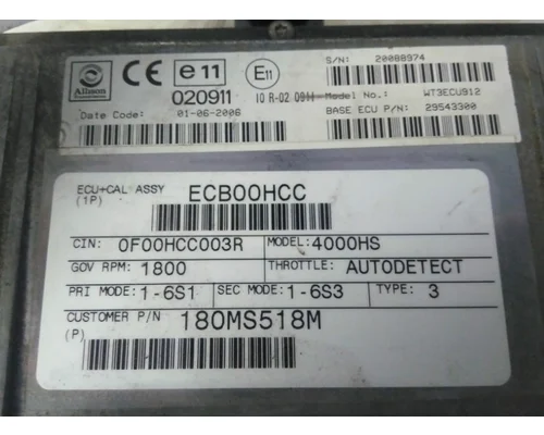 ALLISON 4000HS TRANSMISSION CONTROL MODULE (TCM)
