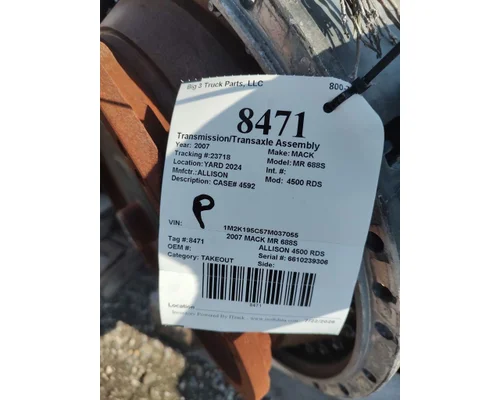 ALLISON 4500 RDS Transmission/Transaxle Assembly