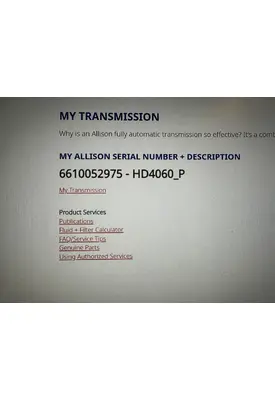 ALLISON HD4060_P Transmission Assembly