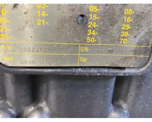 ALLISON HD4060 Transmission Assembly