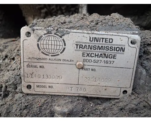 ALLISON HT740 TransmissionTransaxle Assembly