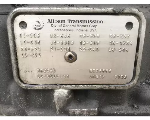 ALLISON MD3060 TRANSMISSION ASSEMBLY
