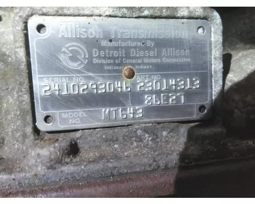 ALLISON MT643 TRANSMISSION ASSEMBLY