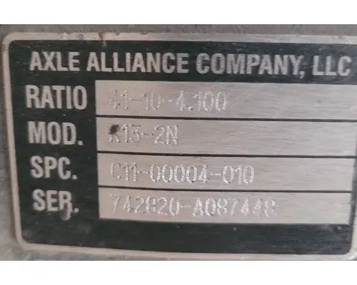 AXLE ALLIANCE R13-2N Rear Rears (Tandem Rear or Single)