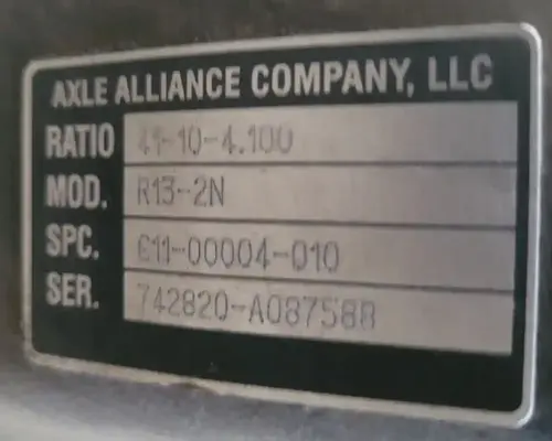 AXLE ALLIANCE R13-2N Rear Rears (Tandem Rear or Single)