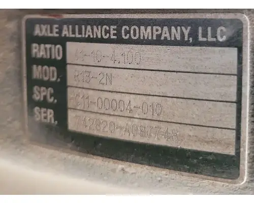 AXLE ALLIANCE R13-2N Rear Rears (Tandem Rear or Single)