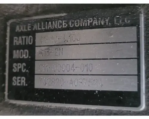 AXLE ALLIANCE R13-2N Rear Rears (Tandem Rear or Single)