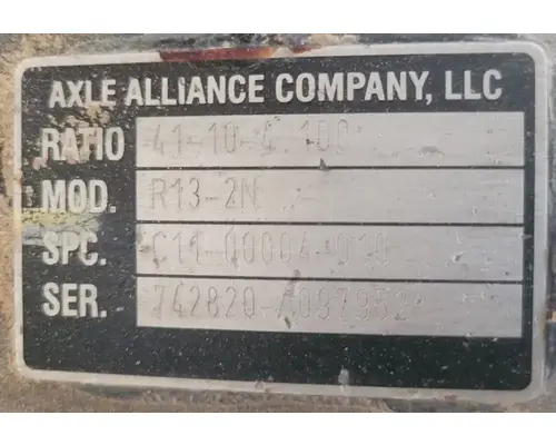 AXLE ALLIANCE R13-2N Rear Rears (Tandem Rear or Single)