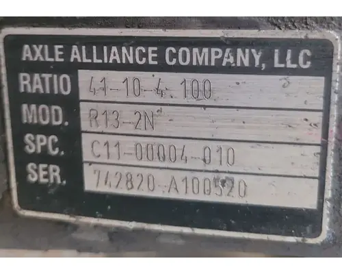 AXLE ALLIANCE R13-2N Rear Rears (Tandem Rear or Single)