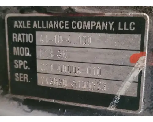 AXLE ALLIANCE R13-2N Rear Rears (Tandem Rear or Single)
