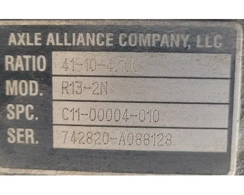 AXLE ALLIANCE R13-2N Rear Rears (Tandem Rear or Single)