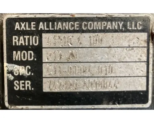 AXLE ALLIANCE R13-2N Rear Rears (Tandem Rear or Single)