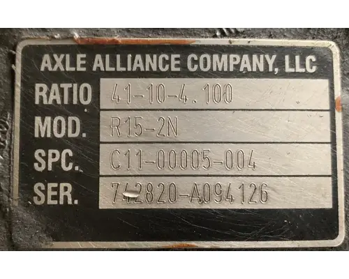 AXLE ALLIANCE R15-2N Rear Rears (Tandem Rear or Single)