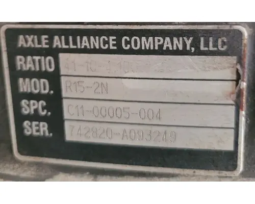 AXLE ALLIANCE R15-2N Rear Rears (Tandem Rear or Single)
