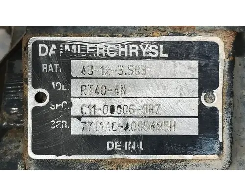 AXLE ALLIANCE RT40-4NR Rear Rears (Tandem Rear or Single)