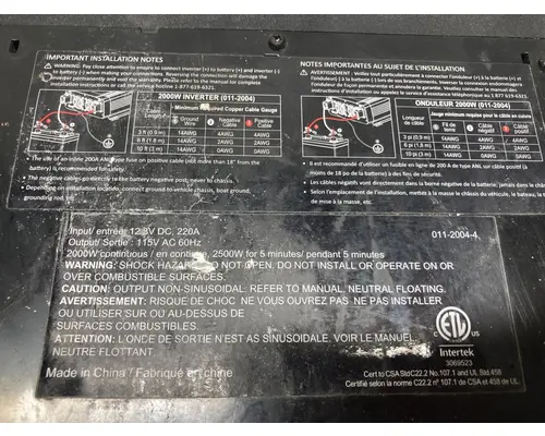 All Other ALL Truck Equipment, APU (Auxiliary Power Unit)