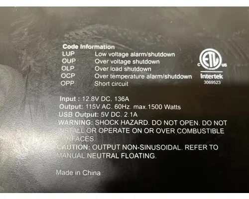 All Other ALL Truck Equipment, APU (Auxiliary Power Unit)
