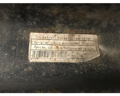Alliance Axle AF-13.3-3 Axle Assembly, Front (unused)