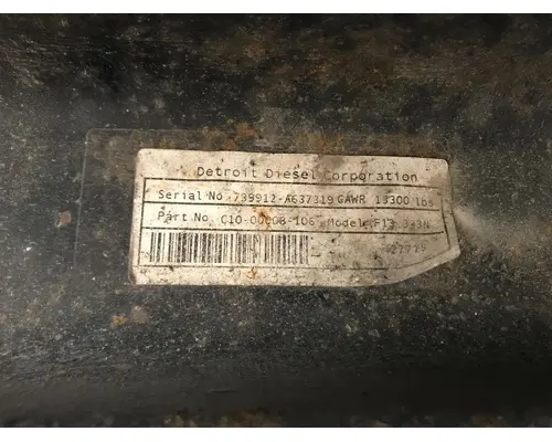 Axle Assembly, Front (Steer) Alliance Axle AF-13.3-3 Vander Haags Inc Cb