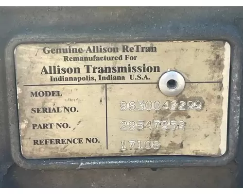 Allison 1000 SERIES Transmission Assembly