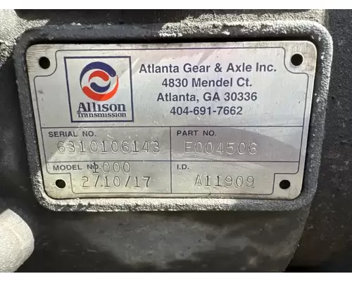 Transmission Assembly Allison 1000 SERIES Complete Recycling Group LLC