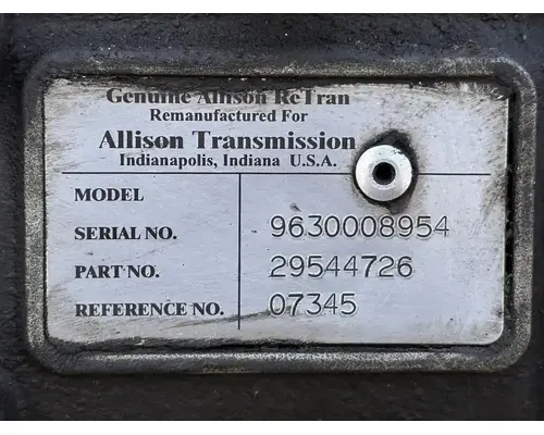 Transmission Assembly Allison 1000 SERIES Complete Recycling Group LLC