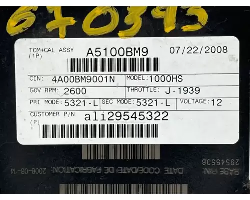 Allison 1000HS ECM (Transmission)