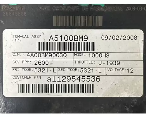 Allison 1000HS ECM (Transmission)