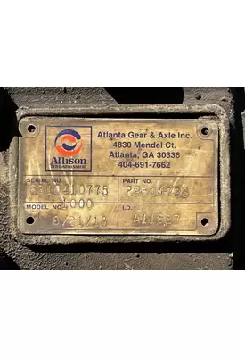 Allison 1000PTS Transmission Assembly