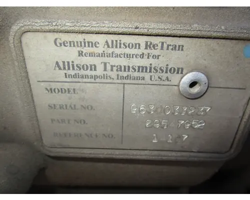Transmission Assembly ALLISON 1000RM Tim Jordan's Truck Parts, Inc.