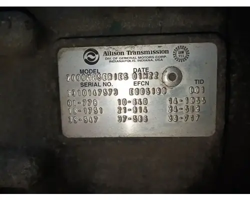Allison 2000 SERIES Transmission Assembly
