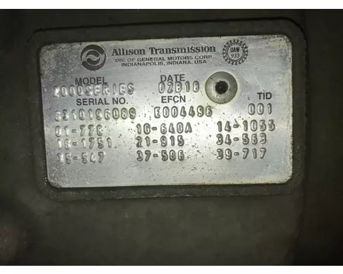 Allison 2000 SERIES Transmission