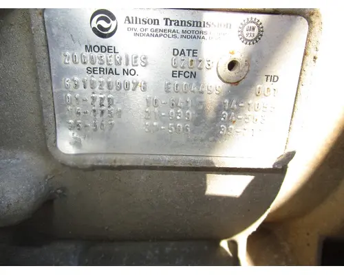 Transmission Assembly ALLISON 2000 SERIES Tim Jordan's Truck Parts, Inc.