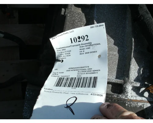 Transmission Assembly ALLISON 2000 SERIES Big 3 Truck Parts, LLC