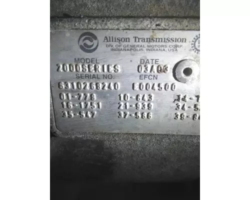 Transmission Assembly ALLISON 2000 LKQ Heavy Truck - Goodys