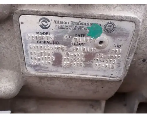 Allison 2200 PTS Transmission Assembly