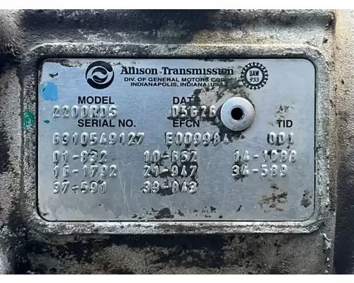 Allison 2200RDS Transmission Assembly