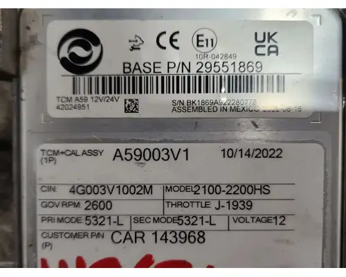 ECM (Transmission) Allison 2200HS Complete Recycling Group LLC