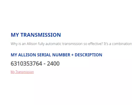 Allison 2400 Transmission