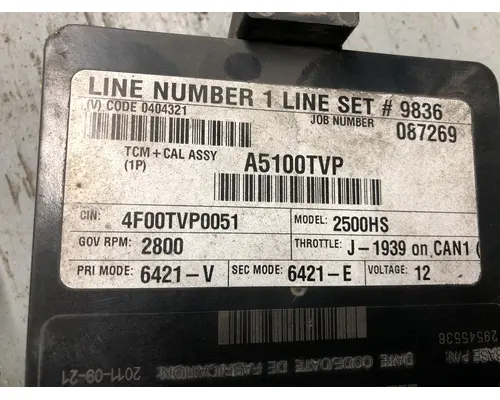 Allison 2500 HS Transmission Control Module (TCM)